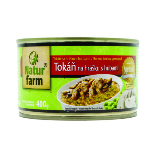 Tokáň na hrášku s hubami – 400 g